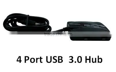 Bank Power 4-Port USB 3.0 Charging Hub Device with High Grade Wire