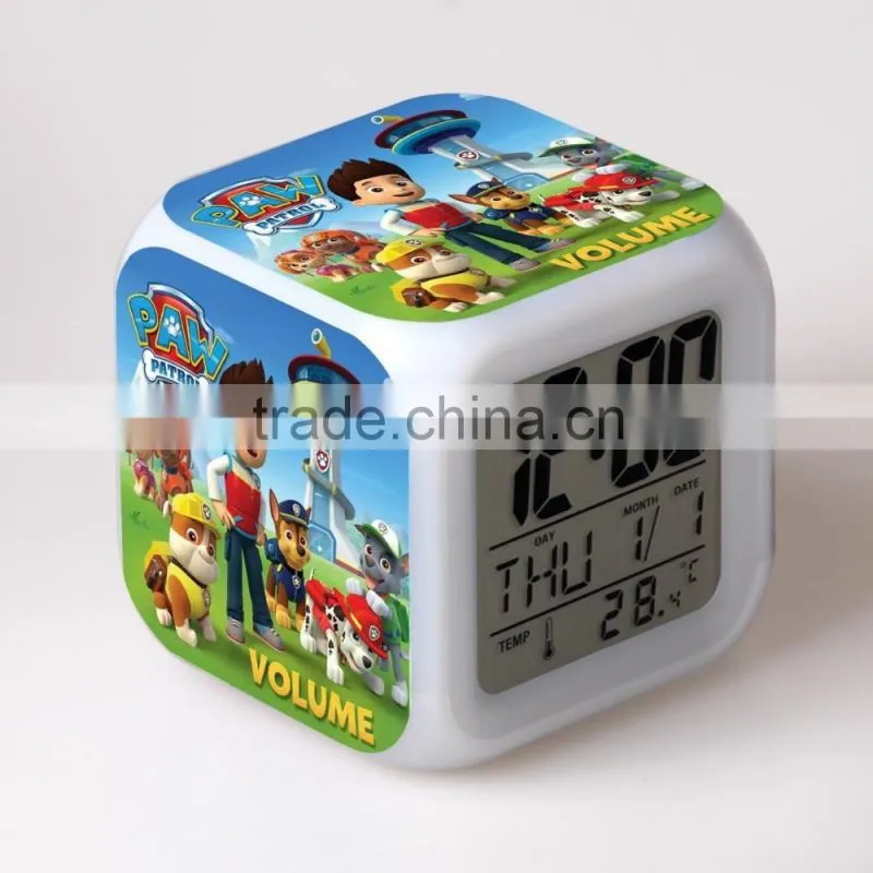 LED Color Change Digital Alarm Clock Projection Sync Thermometer Date Time
