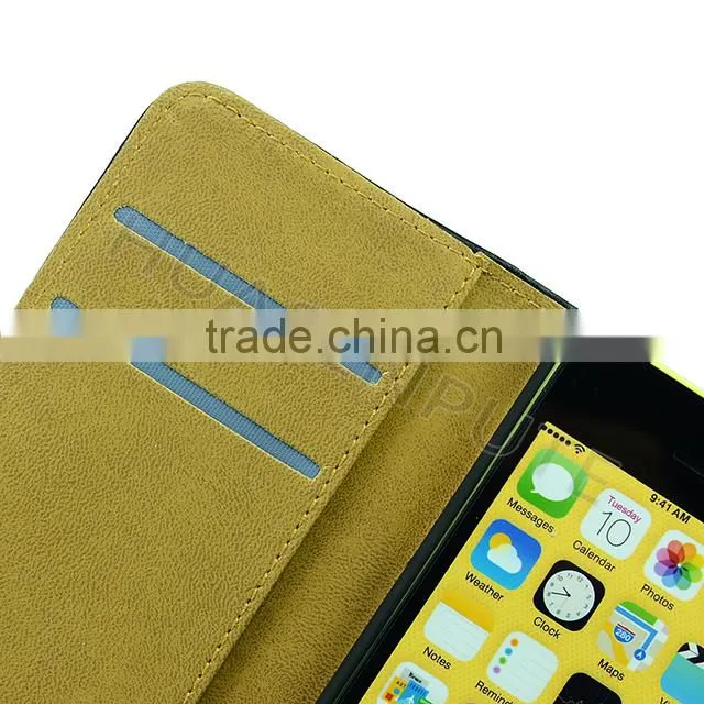 Leather Case For iPhone 5c , Flip Covers For iPhone 5c Mobile Case