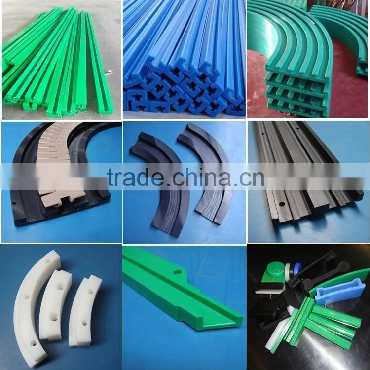 Guangzhou Engineering Plastics CNC machining UHMW-PE guide rail plastic guide rail
