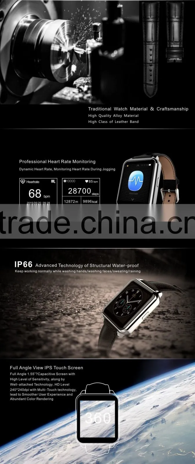 Smart Bluetooth Watch F2 for Android Smart Phone waterproof IP66 Watch Support Heart Rate Monitoring Anti-lost Dail Call