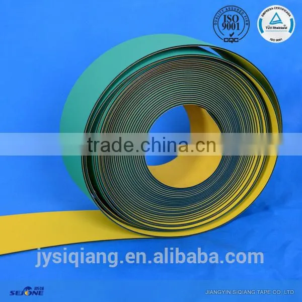 2.5MM yellow/green Rubber flat transmission belt high energy saving and antistatic blet