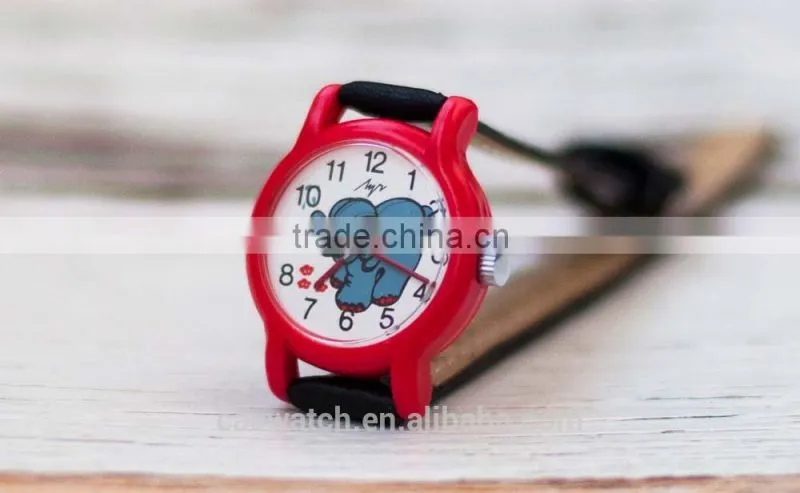 Fashion cute elephant kids leather watch