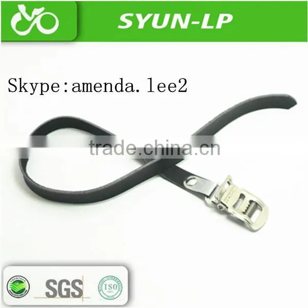 bicycle accessories factory sale cheap leather bicycle toe strap pedal bike strap