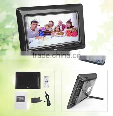 7 inch portable multifunction digital photo frame with lithium battery