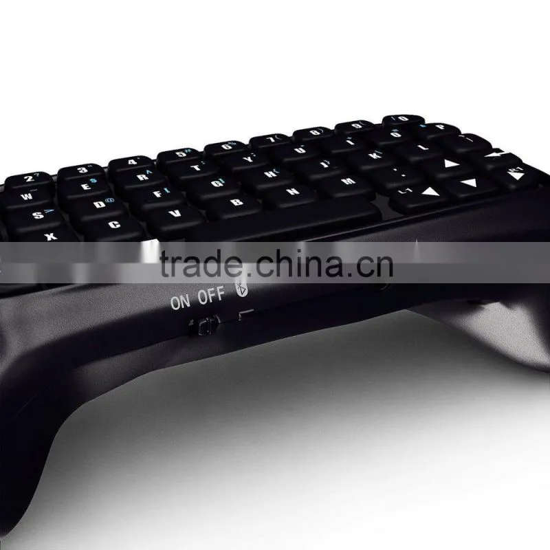 propshiping Black Bluetooth Mini Wireless Chatpad Message Keyboard for Sony Playstation 4 PS4 Controller Gmaepad