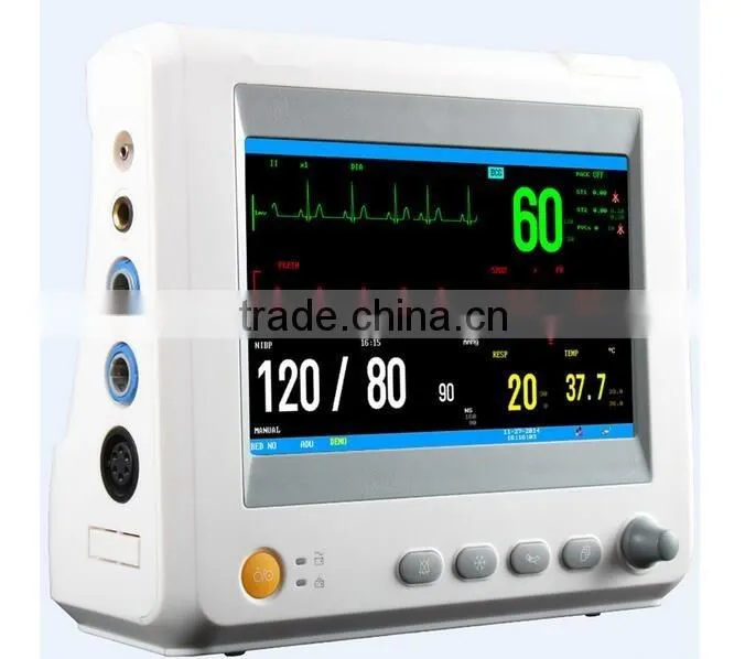 CE Approved 7 Inch TFT Display Portable Multi-parameter Patient Monitor with 6 Standard