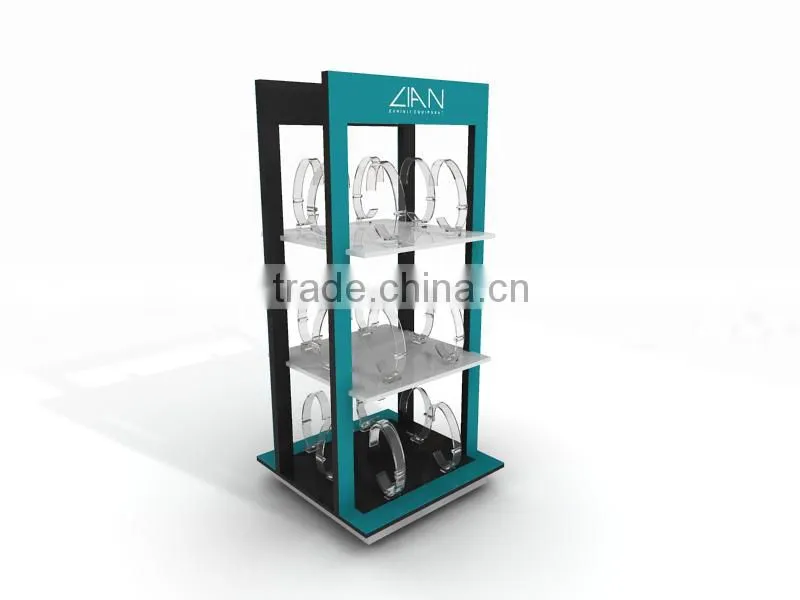 Guangzhou 4 layers customized MDF display cabinet with lock