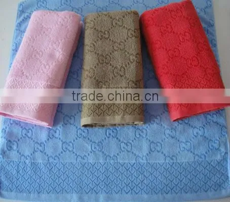 solid cotton bamboo blend jacquard bath towel set