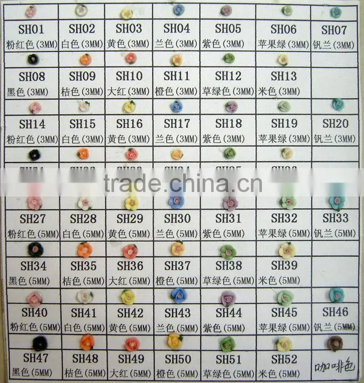 500pcs Ceramic Flower! Nail Art ceramic flower 5MM! ZX:TC809