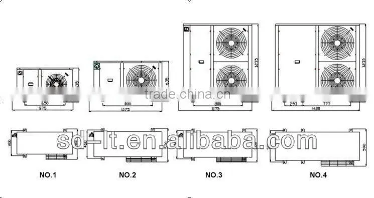 JZW Series Box Type Tecumseh Compressor Air Cooled Condensing Unit for Cold Storage Rooms