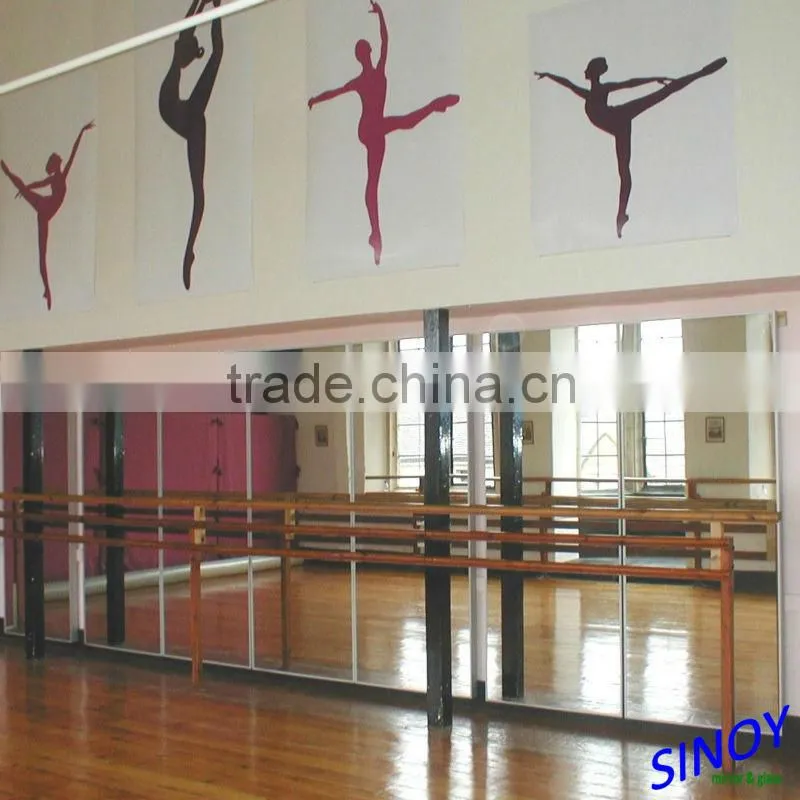 Dancing silver mirror glass for home decoration in custome size