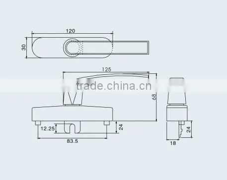 Aluminium door handles AT40