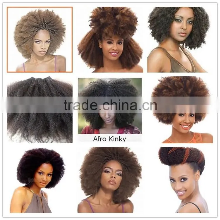 2016 hot selling synthetic afro kinky hair weave marley braids afro kinky wholesale price