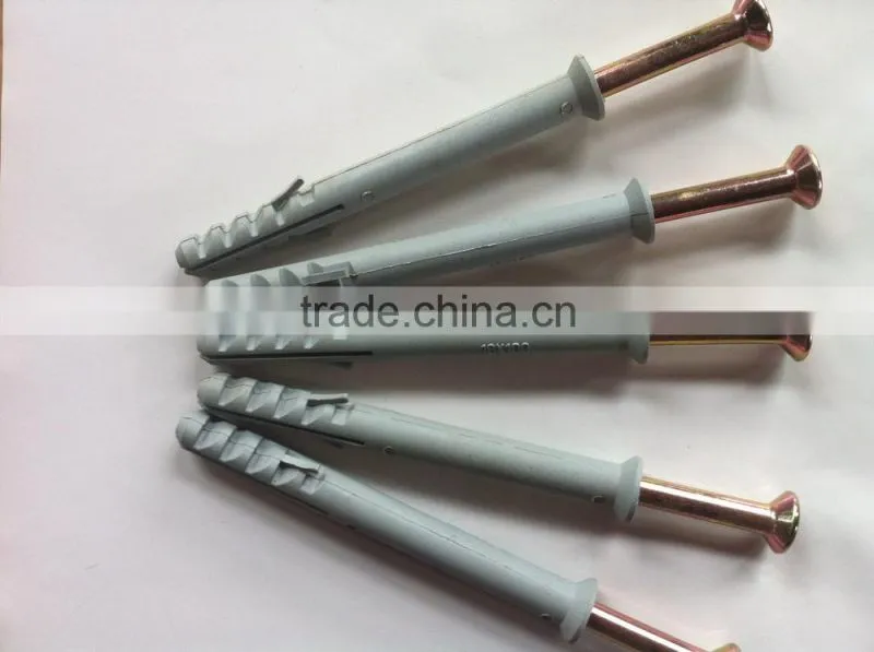 2015 hight Quality NYLON HAMMER DRIVE drywall ANCHOR,With Countersunk Head