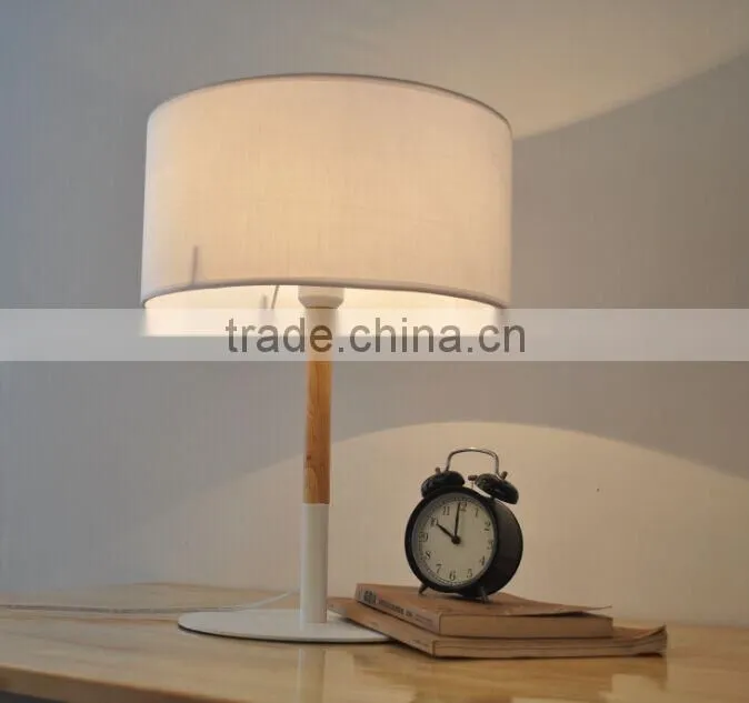 wood base desk lamp bedside table lamp black white table lamp