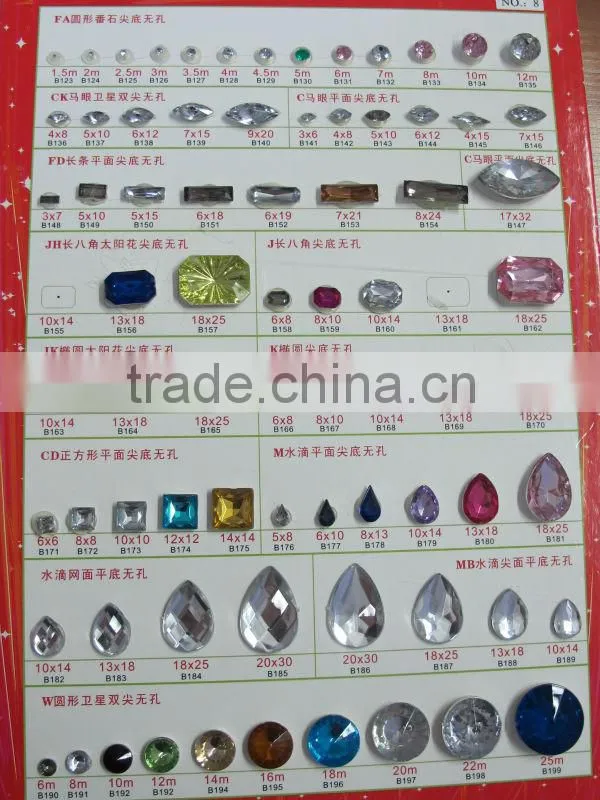 apex0991 acrylic stone for fashion garments