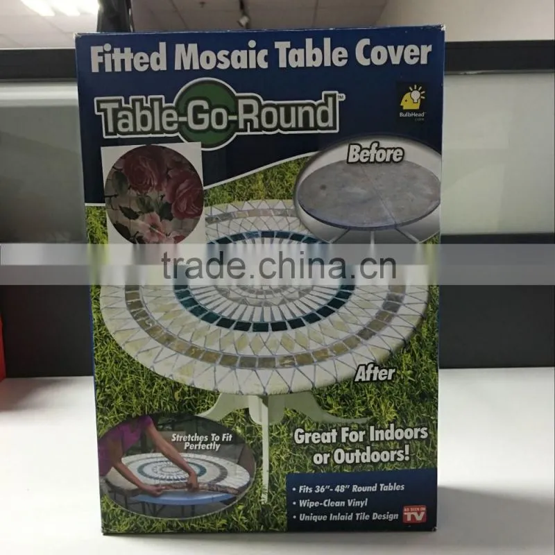 Fitted Tablecloths - Round Table cover Fits tables