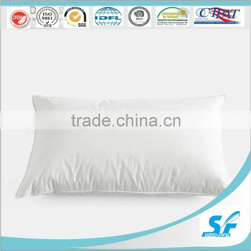 Waterproof down alternative microfiber filling pillow for hotel