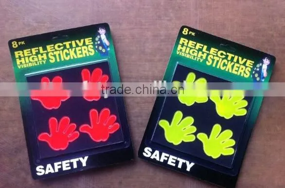 PVC reflective plam high visibility warning reflective safety sticker