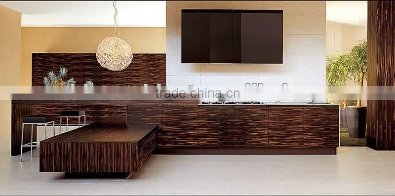 Hot sale timber veneer kitchen cupboard