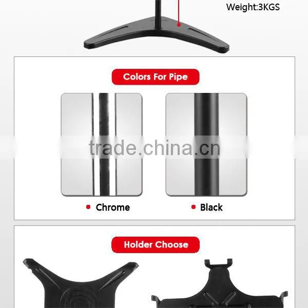 Universal flexible bedroom tablet floor stand