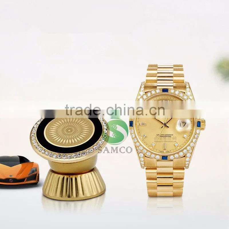 Samco Luxury Diamond Magnetic Cell Phone Car Holder 360 Degree Rotatable Car Mount for Cell Phones on Any Flat Surface