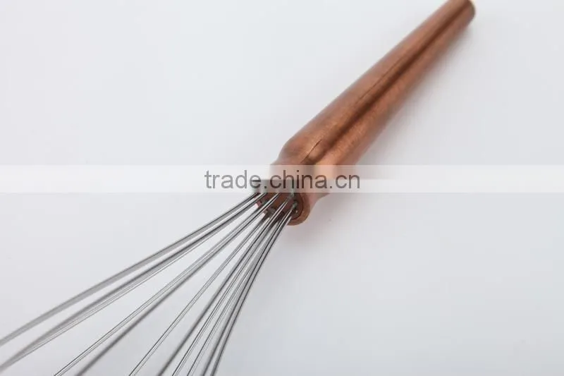 6 wires eeg beater whisk with coppering handle