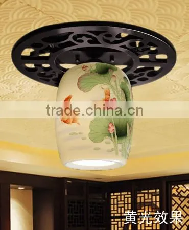 Modern Ceiling lighting Antique ceiling down light Fixture Design Porcelain Wooden Jingdezhen Dining Room Hotel ceiling lights