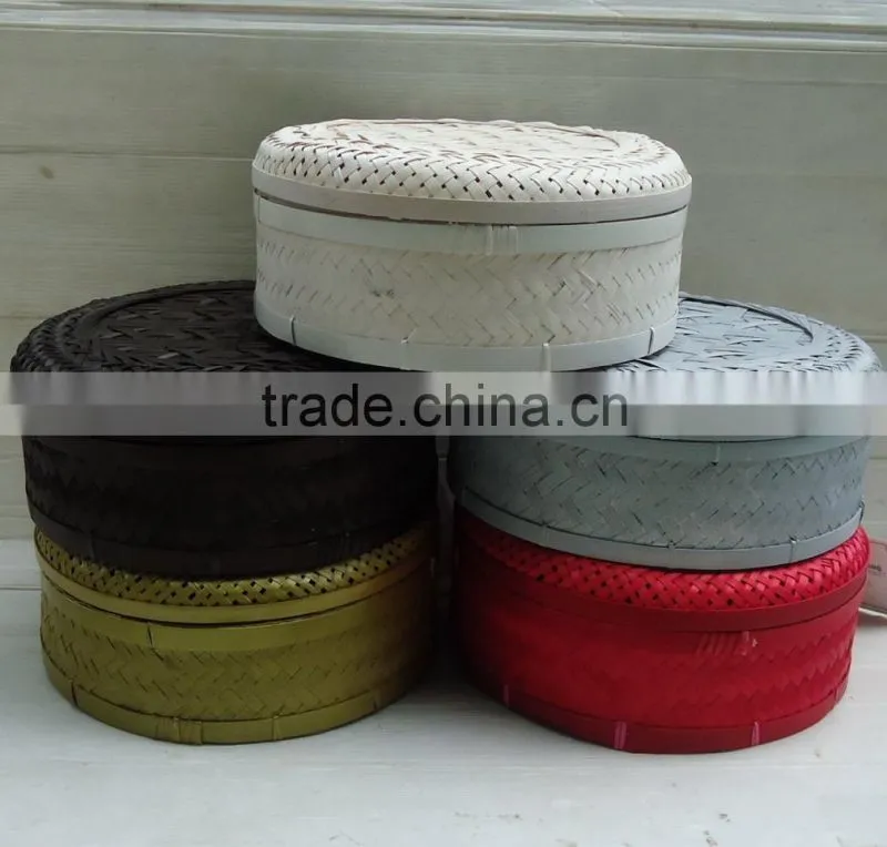 Vietnam handicraft bamboo box basket, storage and decoration basket for home,