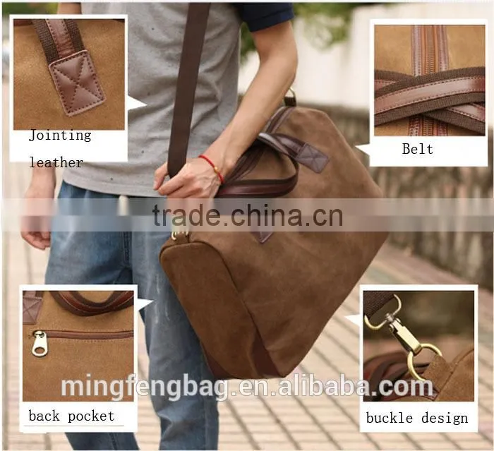 New Men Vintage Canvas School Casual Shoulder Travel Messenger Big Bags