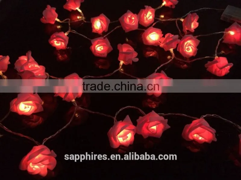 20L battery christmas wedding party holiday indoor outdoor string led rose light