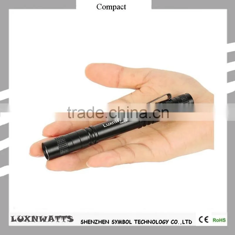 2*AAA battery type portable mini torch pen with clip