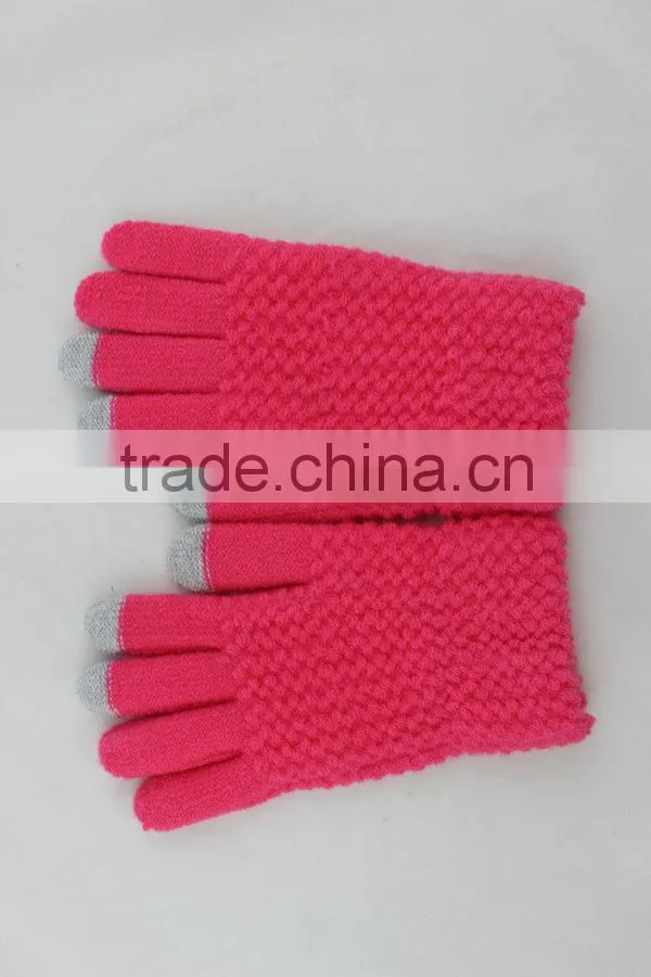 Men christmas gift snowman knit touch glove
