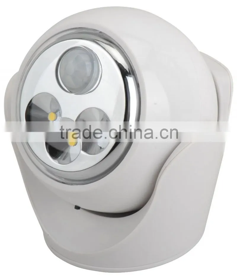 Three LED Rotatable Cute LED Night Motion Sensor Light
