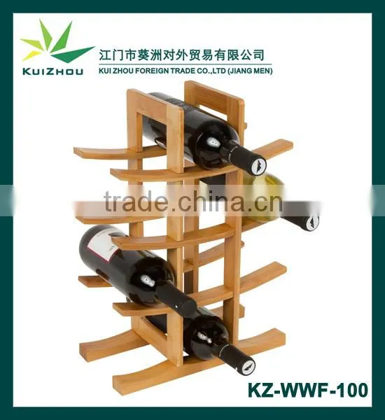 12-Bottle Bamboo Wine Rack