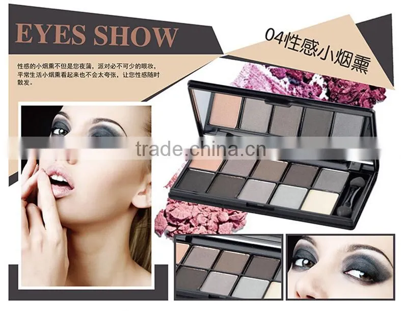 MYG 10 colors eyeshadow palette smoky eyes makeup matte eyeshadow palette