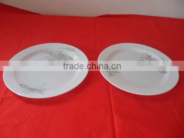 Disposable plastic white tray