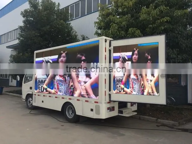 Factory price new design top sell P10 waterproof screen full color led advertising truck