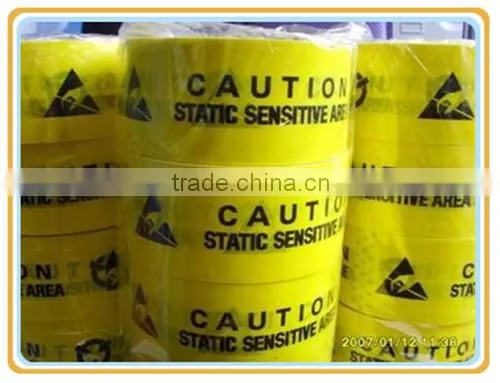 ESD BOPP film Clear Caution Tape For Industrial Warning Use