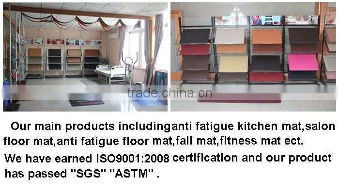 2016 Hair salon equipment custom anti-fatigue pvc chair mat