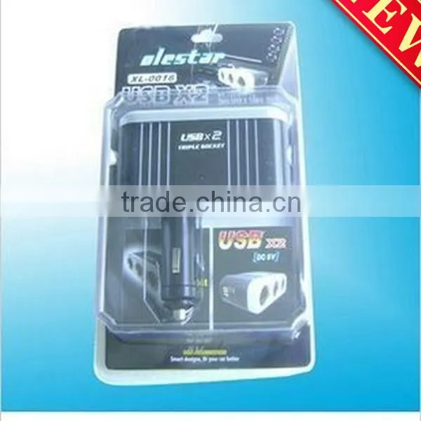 three Way Car Cigarette Lighter Socket Splitter
