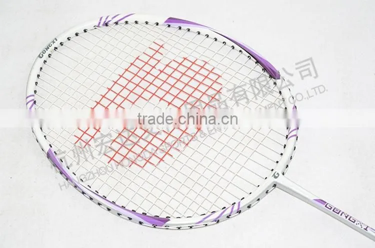 GX-7002 good quality aluminium&steel tempered steel badminton racket&racquet/badminton equipment