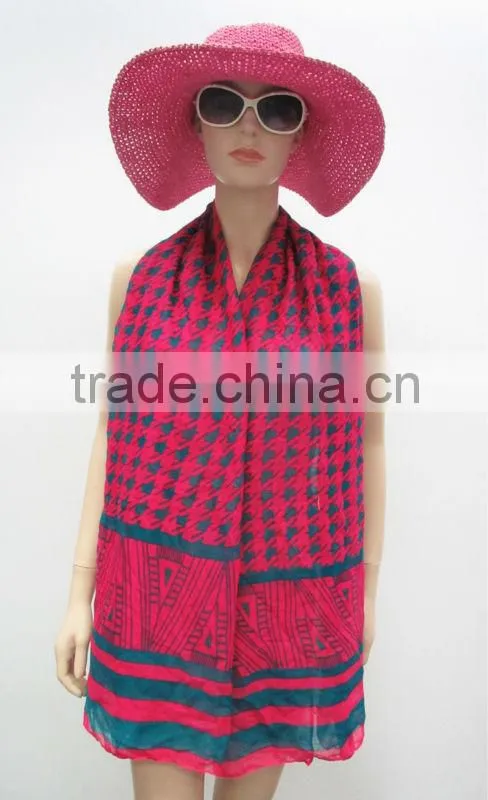 New design polyester scarf,Printed beach pareo,Fashion accessories