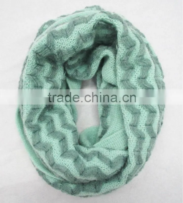 2014 new wholesale winter fashion knitted infinity scarf