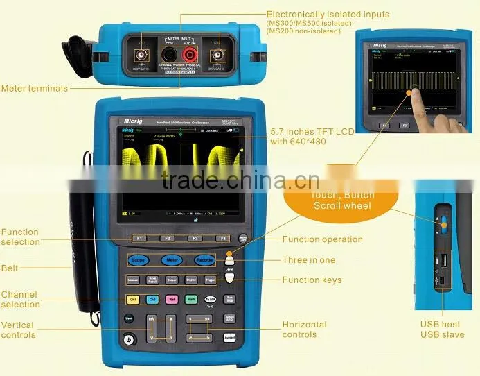 MS207T factory price Digital Handheld Oscilloscope used for education