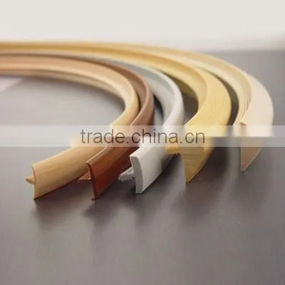 hot selling aluminium covered pvc U flexible strips for table corner