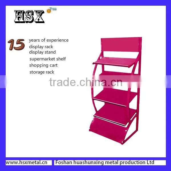 New style metal double-sided ceramic tile display rack with wheels