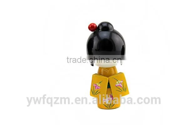 best selling wood crafts 2012 wooden japanese doll for wedding gifts