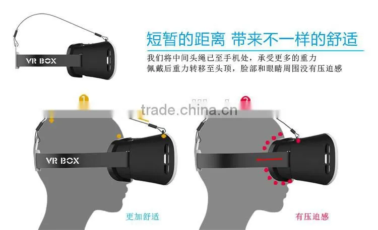 2016 top quality enchanced version vr glasses 3d vr headset 2nd generation for 4-6 inch smartphones
